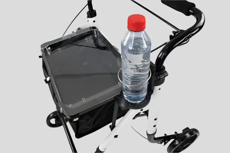 Pack Olimpo Plus | Gehhilfe Olimpo | Flaschenhalter | Einhebelgriff | Faltbar | Leichtgewicht | Mobiclinic