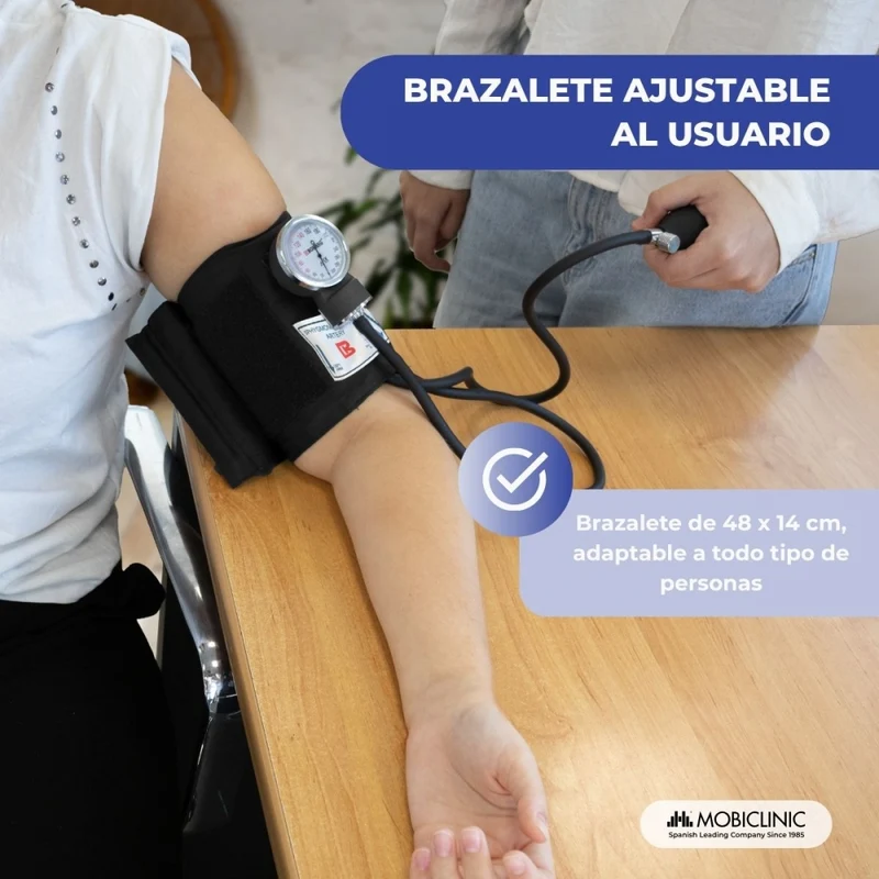 Manuelles Arm Tensiometer und Stethoskop Pack | Aluminium Doppelglockenstethoskop | Mobiclinic