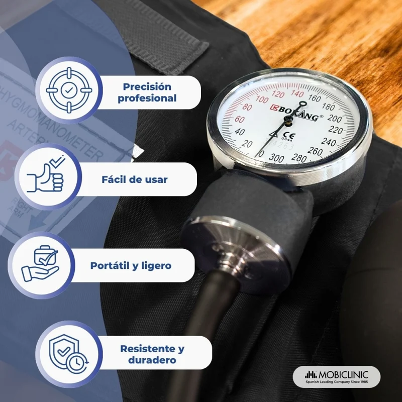 Manuelles Arm Tensiometer und Stethoskop Pack | Aluminium Doppelglockenstethoskop | Mobiclinic