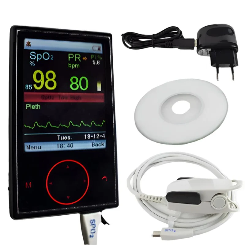 Pulsoximeter | Digital | TFT-Display | Lithium-Akku | Schwarz | Mobiclinic