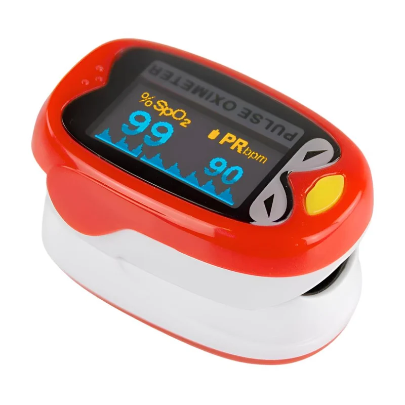 Pulsoximeter Kinder | Plethysmographische Welle | Lustiges Vogeldesign | Sicher und zuverlässig | Mobiclinic