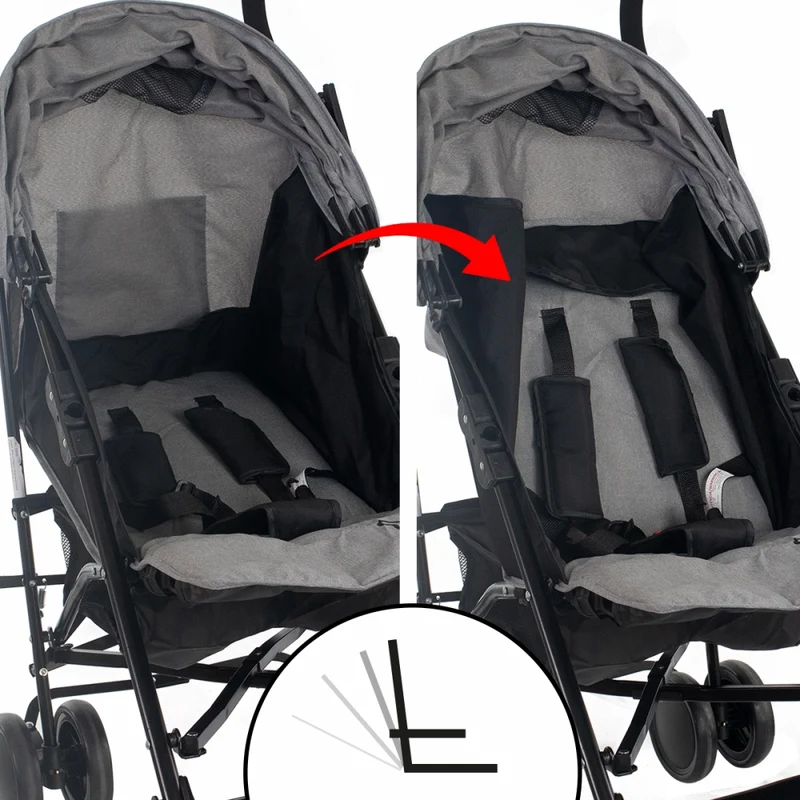 Kinderwagen | Zusammenklappbar | Klein | Rückenlehne verstellbar | Leichtbau-Faltbuggy | Elefant | Mobiclinic