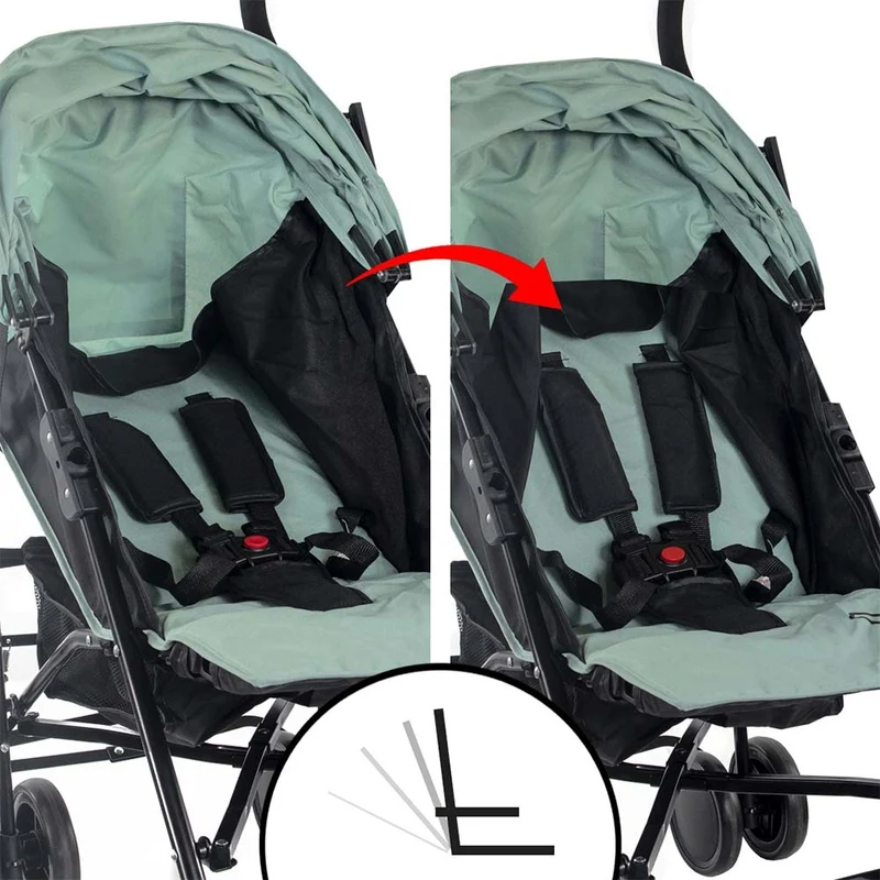 Kinderwagen | Buggy | Zusammenklappbar | Rückenlehne verstellbar | Doppeltes Sicherheitssystem | Elefant | Mobiclinic