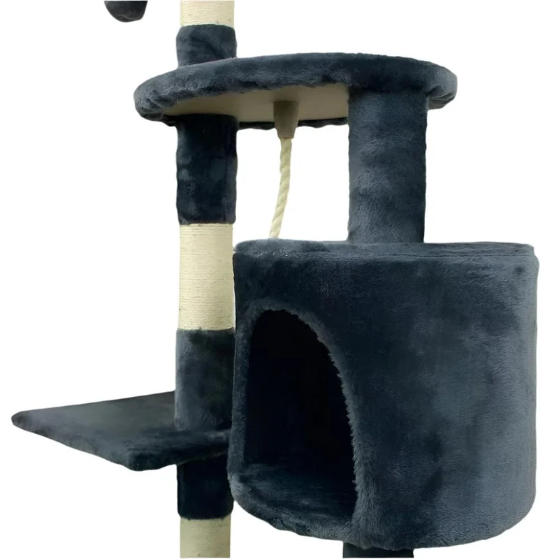 Kratzbaum für Katzen | Medium | Kratzbaum | 3 Höhen | 40x40x112 cm | Grau |Modell: Silvestre | Mobiclinic