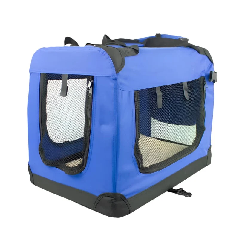 Transportbox für Haustiere | div. Größen | Unterschiedliches max. Gewicht| Faltbar | Blau | Modell: Balú | Mobiclinic