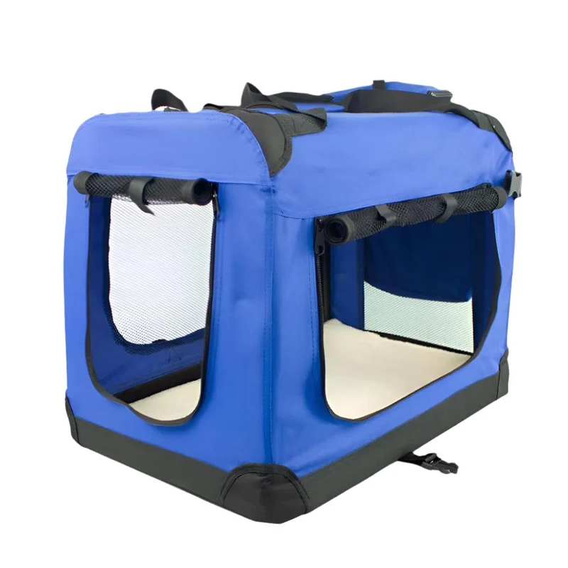 Transportbox für Haustiere | div. Größen | Unterschiedliches max. Gewicht| Faltbar | Blau | Modell: Balú | Mobiclinic