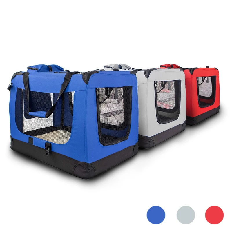 Transportbox für Haustiere | div. Größen | Unterschiedliches max. Gewicht| Faltbar | Blau | Modell: Balú | Mobiclinic