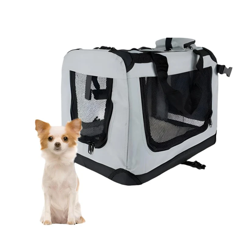 Transportbox für Haustiere | div. Größen | Unterschiedliches max. Gewicht | Faltbar | Grau | Modell: Balú | Mobiclinic