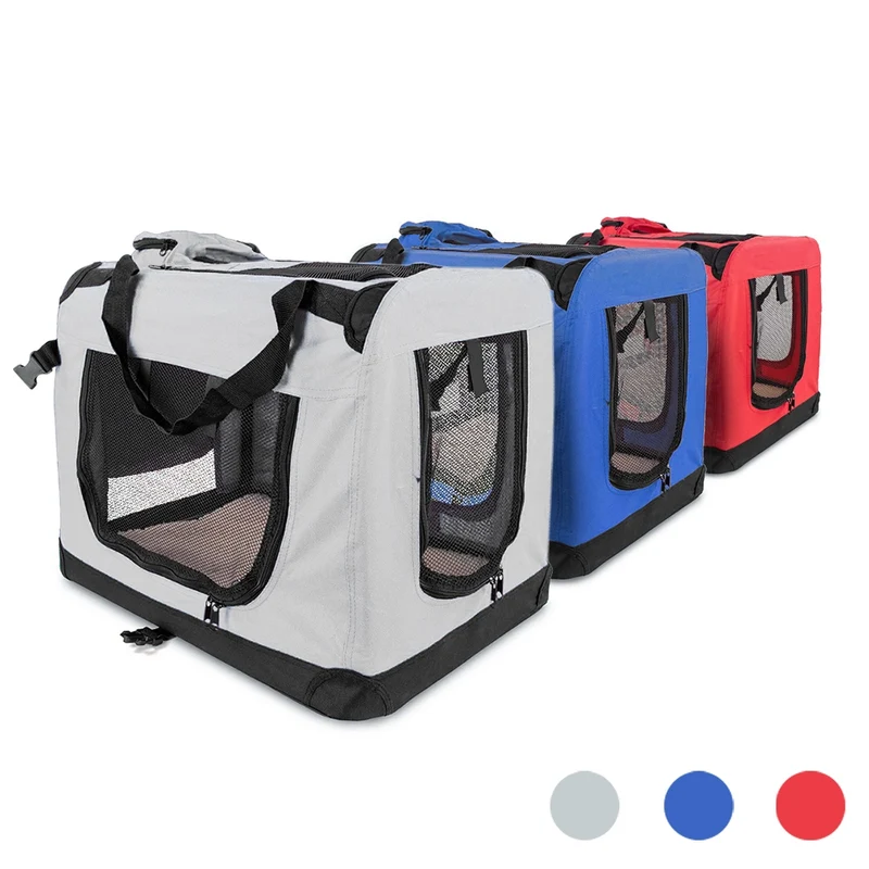 Transportbox für Haustiere | div. Größen | Unterschiedliches max. Gewicht | Faltbar | Grau | Modell: Balú | Mobiclinic