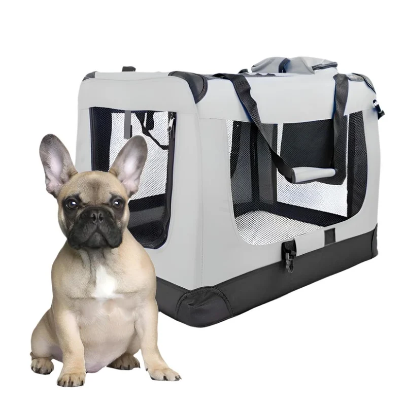 Transportbox für Haustiere | div. Größen | Unterschiedliches max. Gewicht | Faltbar | Grau | Modell: Balú | Mobiclinic