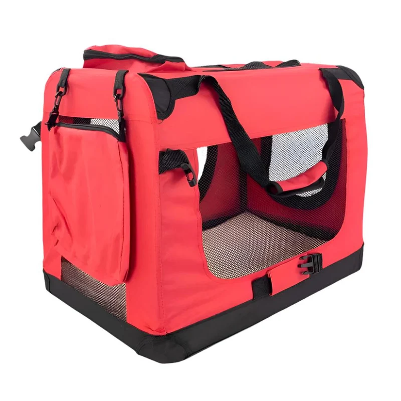 Transportbox für Haustiere | div. Größen | Unterschiedliches max. Gewicht| Faltbar | Rot | Modell: Balú | Mobiclinic