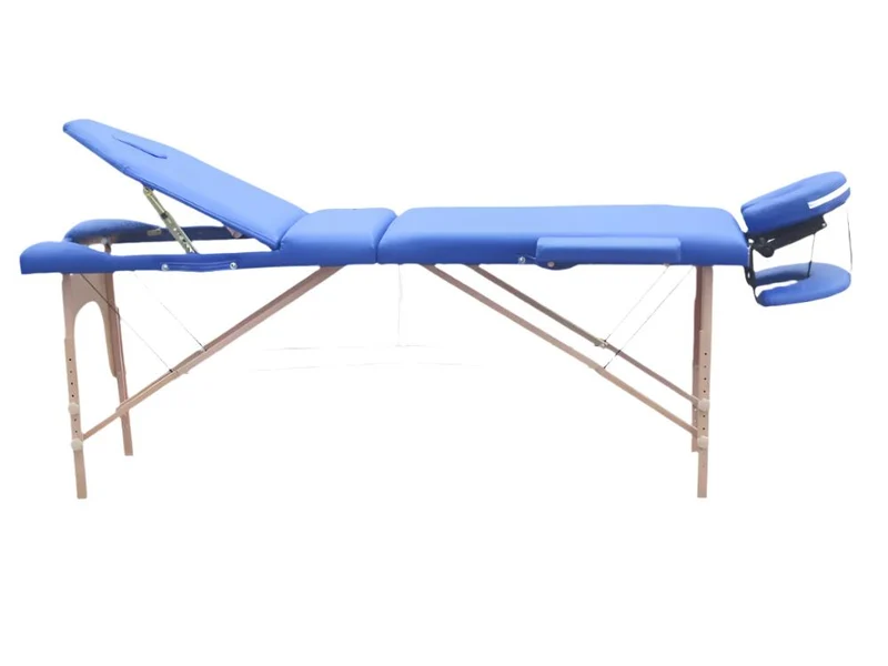 Massageliege klappbar | Kopfstützen | Tragbar | Holz | 186 x 60 cm | Blau | CA-01 PLUS | Mobiclinic