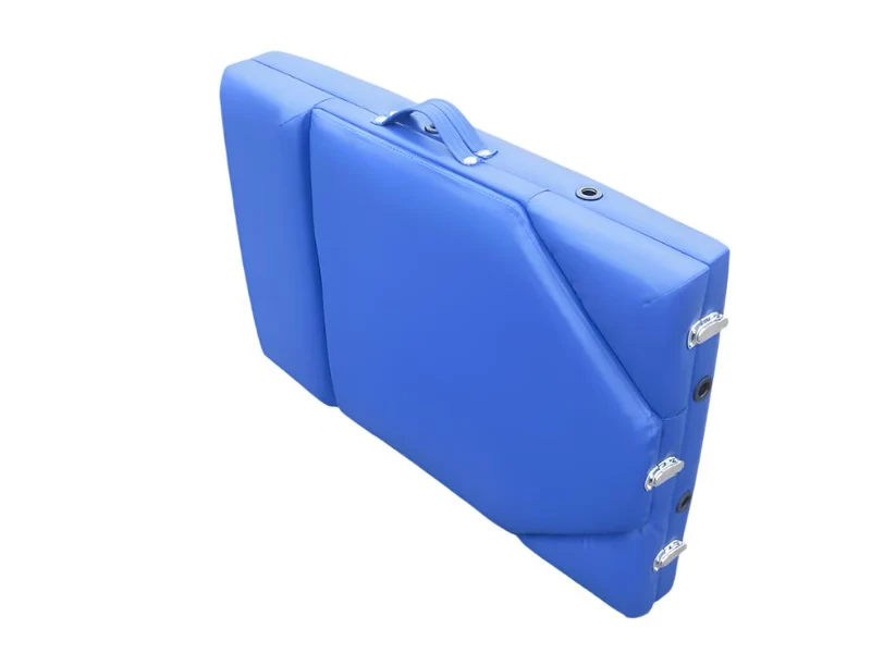 Klappbarer Massagetisch | Aluminium | Kopfstütze | Tragbar | 186 x 60 cm | Massage | Blau | CA-01 PLUS | Mobiclinic