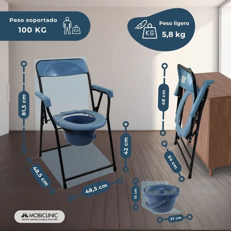 Toilettenstuhl | Toilettensitz | Armlehnen | Timón | Mobiclinic