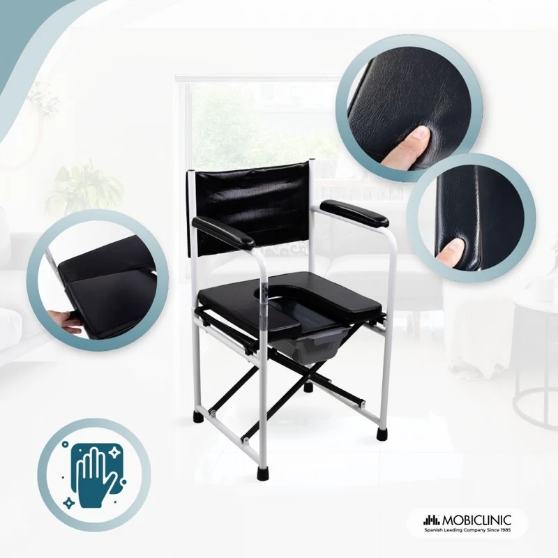 Toilettenstuhl | mit Deckel | Verchromter Stahl | Ebro | Mobiclinic