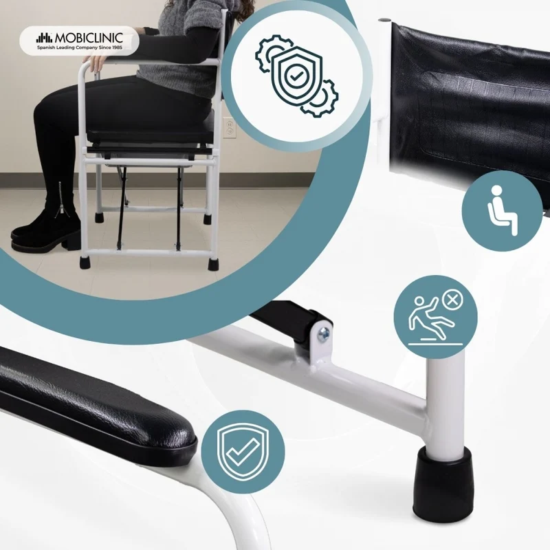 Toilettenstuhl | mit Deckel | Verchromter Stahl | Ebro | Mobiclinic