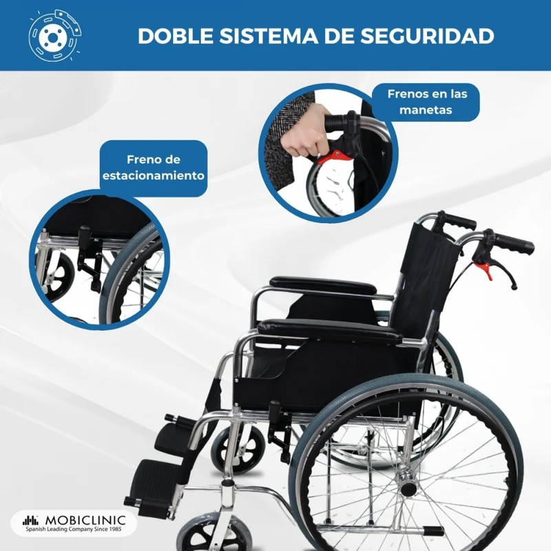 Rollstuhl | Aluminium | Faltbar | Mit Bremsen | Arm- und Fußstützen | Ultraleicht | Palacio | Mobiclinic