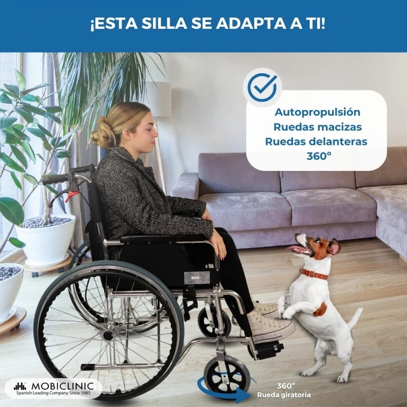 Rollstuhl | Aluminium | Faltbar | Mit Bremsen | Arm- und Fußstützen | Ultraleicht | Palacio | Mobiclinic