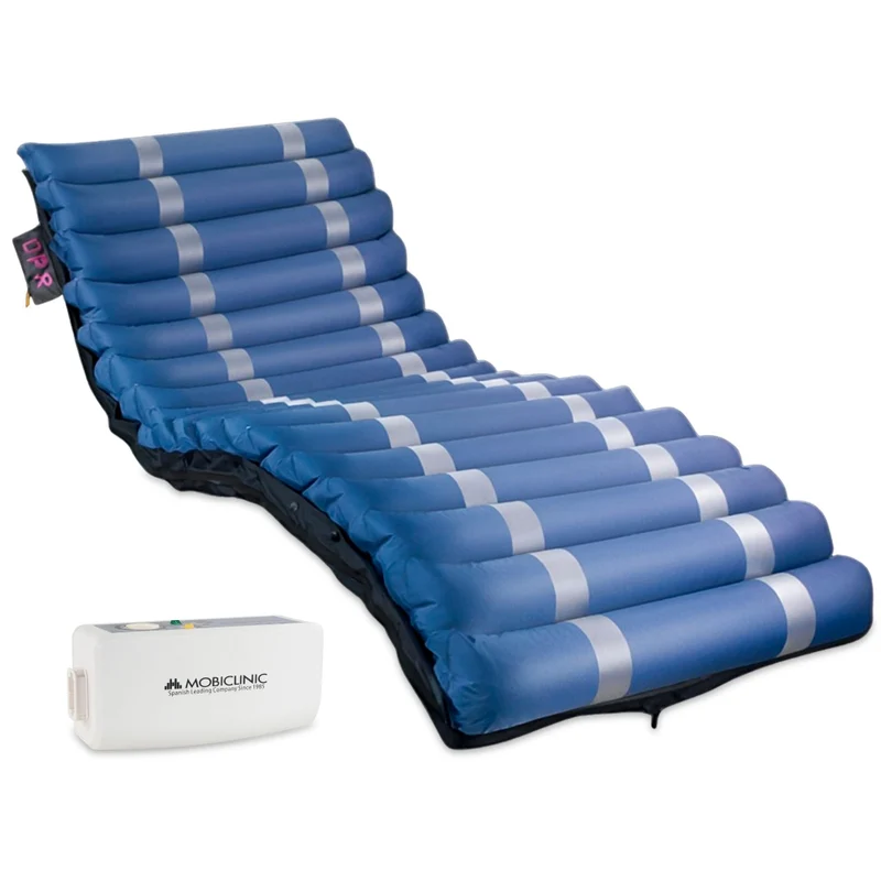 Anti-Dekubitus-Matratze | Breiter | Mit Kompressor | 200x105x12,8 | 17 Zellen | TPU-Nylon | Blau | Mobi 3 PLUS | Mobiclinic