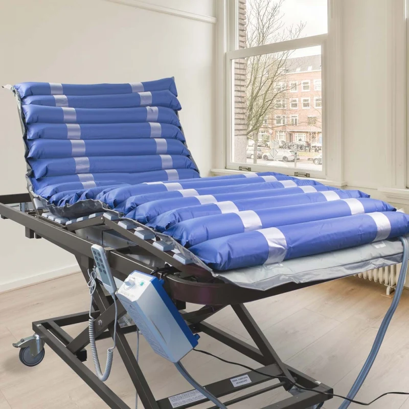 Anti Dekubitus Matratze | Mit Kompressor | Nylon und PVC | 200x86x9.5cm | 20 Zellen | Blau | Mobi 2 | Mobiclinic