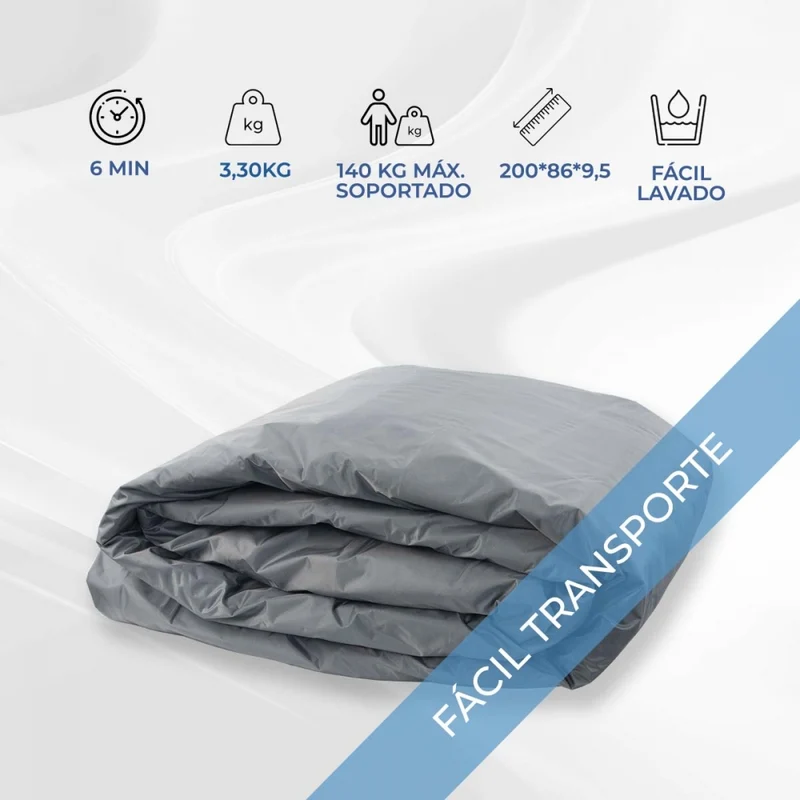 Anti Dekubitus Matratze | Mit Kompressor | Nylon und PVC | 200x86x9.5cm | 20 Zellen | Blau | Mobi 2 | Mobiclinic