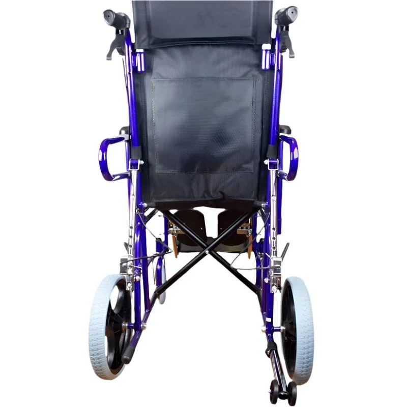 Pflegerollstuhl | Faltbar | Fußstütze | Armlehnen | Stahl | Schwarz | Esfinge | Mobiclinic