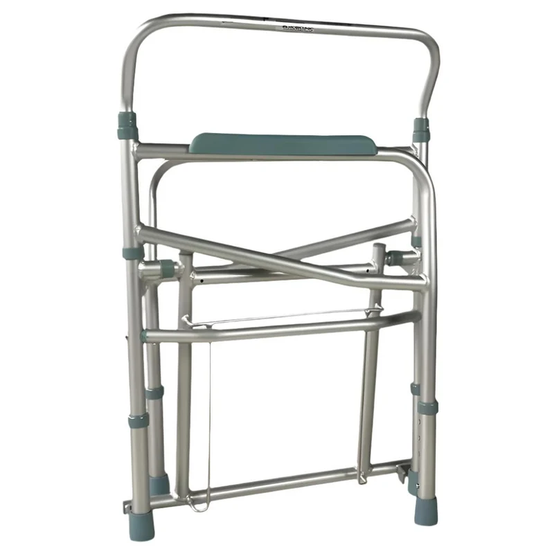 Toilettenstuhl | Faltbar | Mit Deckel | Höhenverstellbar | Aluminium | Gepolsterte Armlehnen | Mar | Mobiclinic