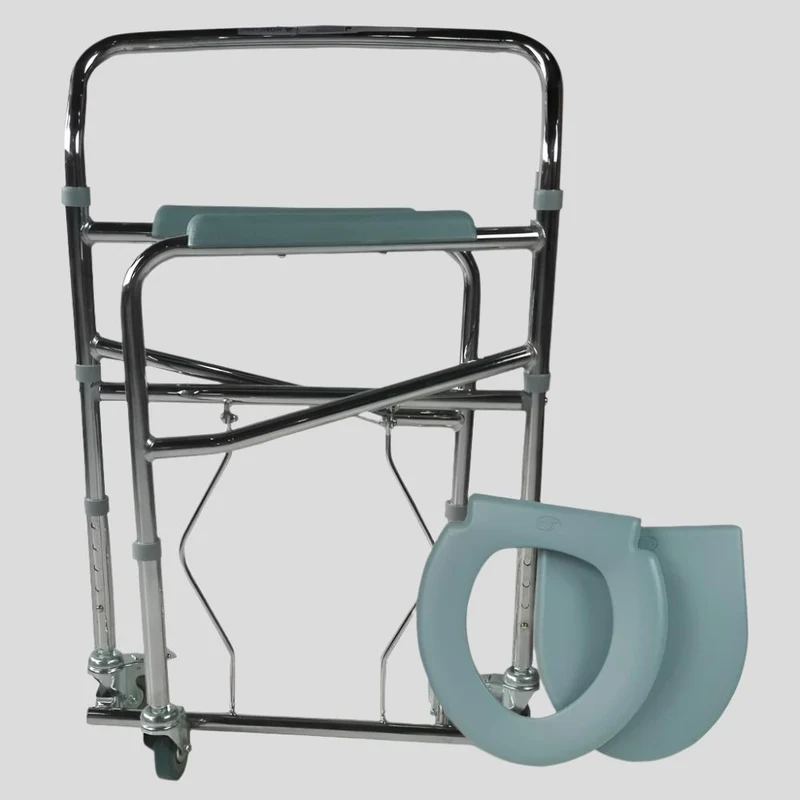 Toilettenstuhl | Faltbar | Höhenverstellbar | Armlehnen | Anpassbar | Mit Deckel | Muelle | Mobiclinic