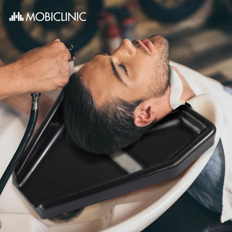 Mobiles Haarwaschbecken für Rollstuhl | Schwarz |