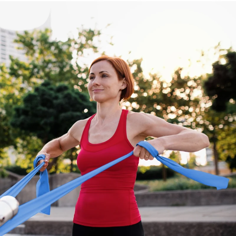 Fitnessband | Elastisches Gurtband | Niveau 3 | Blau | Mobiclinic