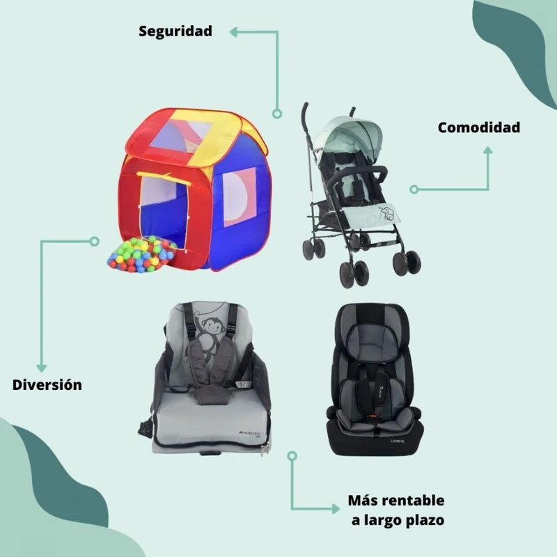 Kids Travel and Play Pack | Kleinkinderzelt | Kinderwagen | Reisehochstuhl | Babyschale | Mobiclinic