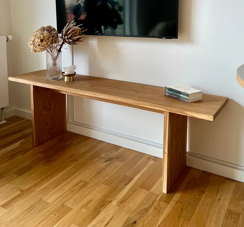 COC No21 - WoodWay Bænk i massivt egetræ. Håndlavet i Danmark. Klassisk design.