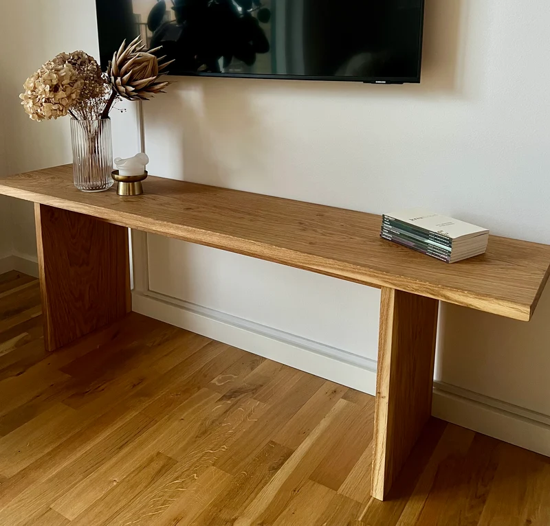 COC No21 - WoodWay Bænk i massivt egetræ. Håndlavet i Danmark. Klassisk design.