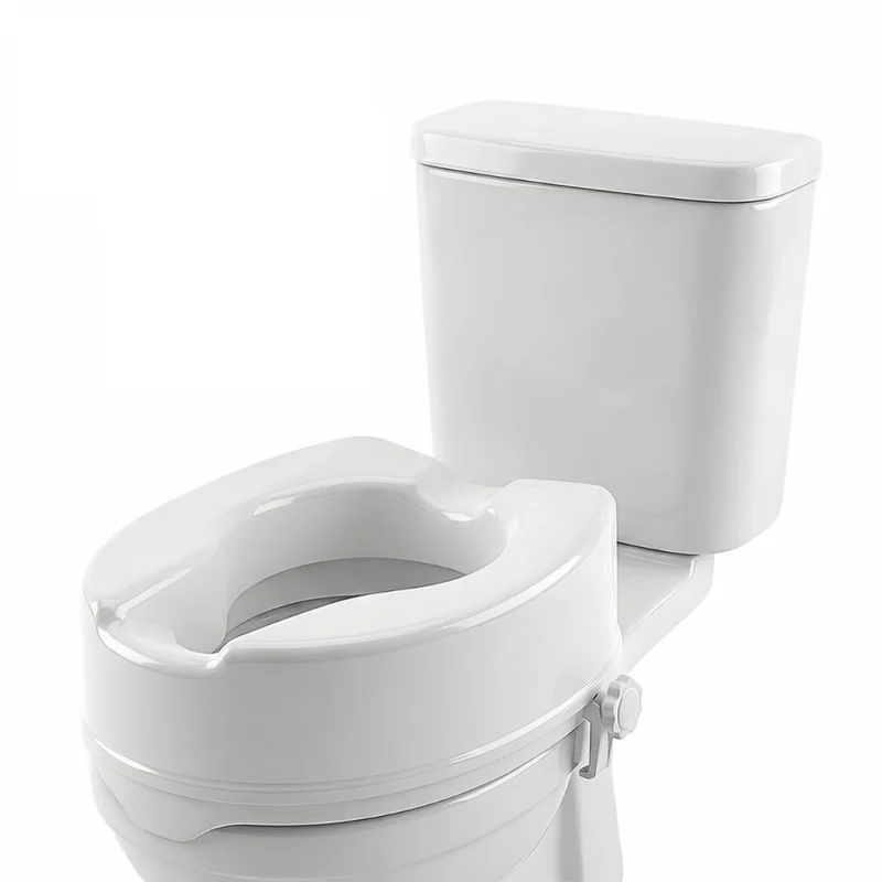 Toilettensitzerhöhung | Höhenverstellbar | 10 cm | Titan | Mobiclinic