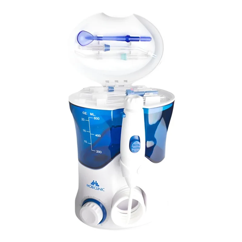 Zahndusche | 7 Funktionsköpfe | 600 ml Fassungsvermögen | Mobiclinic