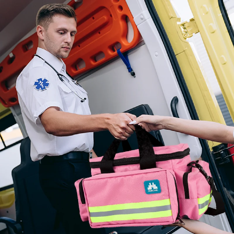 Notfalltasche | Geräumig | Robust | Leicht | Rosa | Mobiclinic