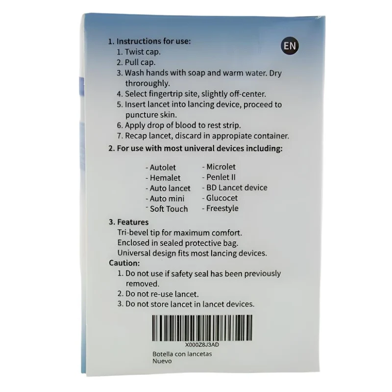 Lanzetten | 50er Pack | Universal für Blutzuckermessgerät | Mobiclinic