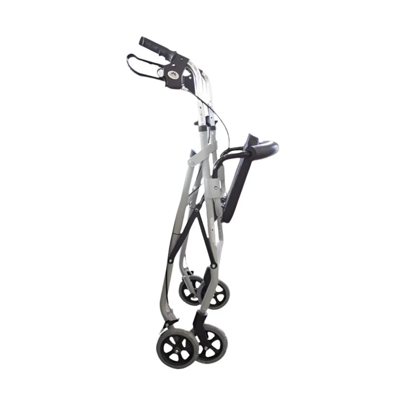 Rollator | Aluminium | Faltbar | Bremsgriffe | Sitz und Rückenlehne | Für Senioren | Grau | Alhambra | Mobiclinic