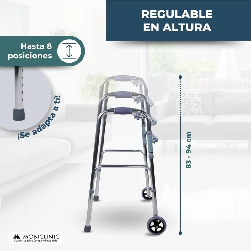 Rollator | 2 Räder | Höhenverstellbar | Aluminium | Capitel | Mobiclinic