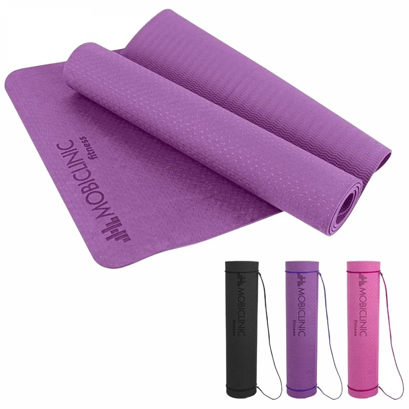 Yogamatte | Rutschfest | 181x61x0,6cm | Flexibel | TPE | Waschbar | Umweltfreundlich | Lila |EY-01| Mobiclinic