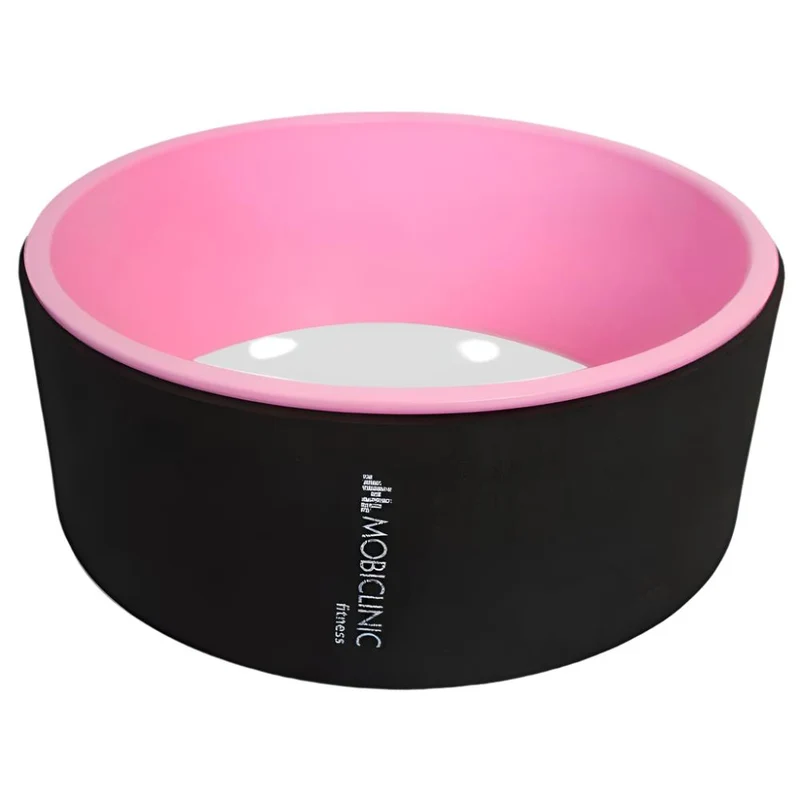 Yoga-Rad | Anti-Rutsch | Multifunktional | PTE+PP| 30x13 cm | Schwarz und Rosa| RY-01 |Mobiclinic