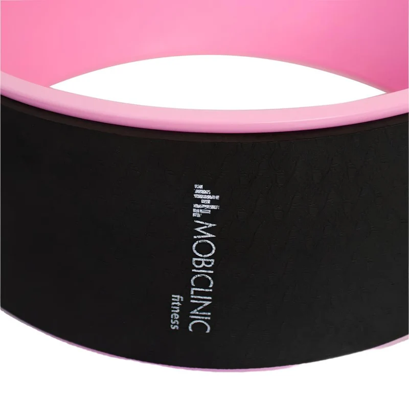 Yoga-Rad | Anti-Rutsch | Multifunktional | PTE+PP| 30x13 cm | Schwarz und Rosa| RY-01 |Mobiclinic