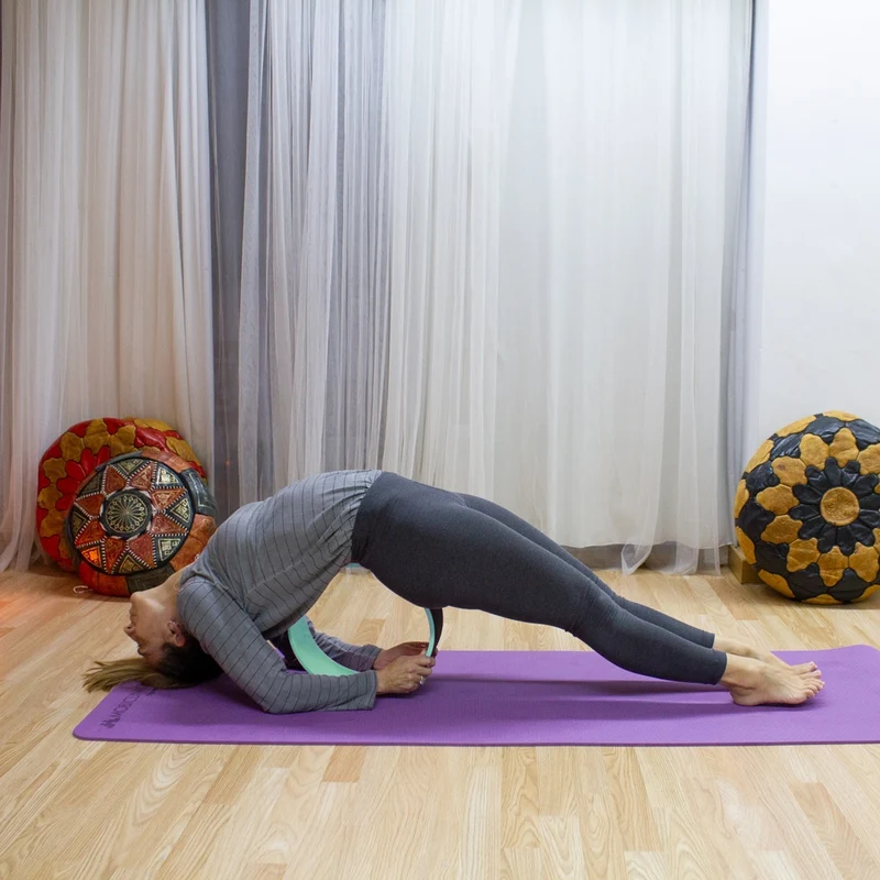 Yoga-Rad | Anti-Rutsch | Multifunktional | PTE+PP| 30x13 cm | Schwarz und Türkis | RY-01 |Mobiclinic