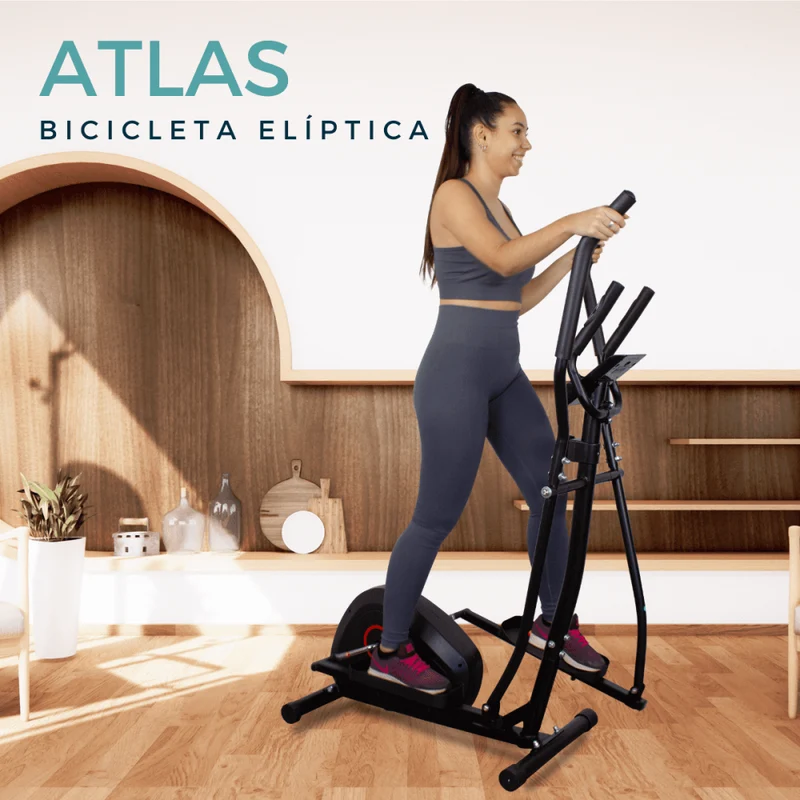 Crosstrainer | 8 Widerstände | LCD-Bildschirm | Ergonomischer Lenker | Rutschfest | Bis zu 100 kg | ATLAS | Mobiclinic