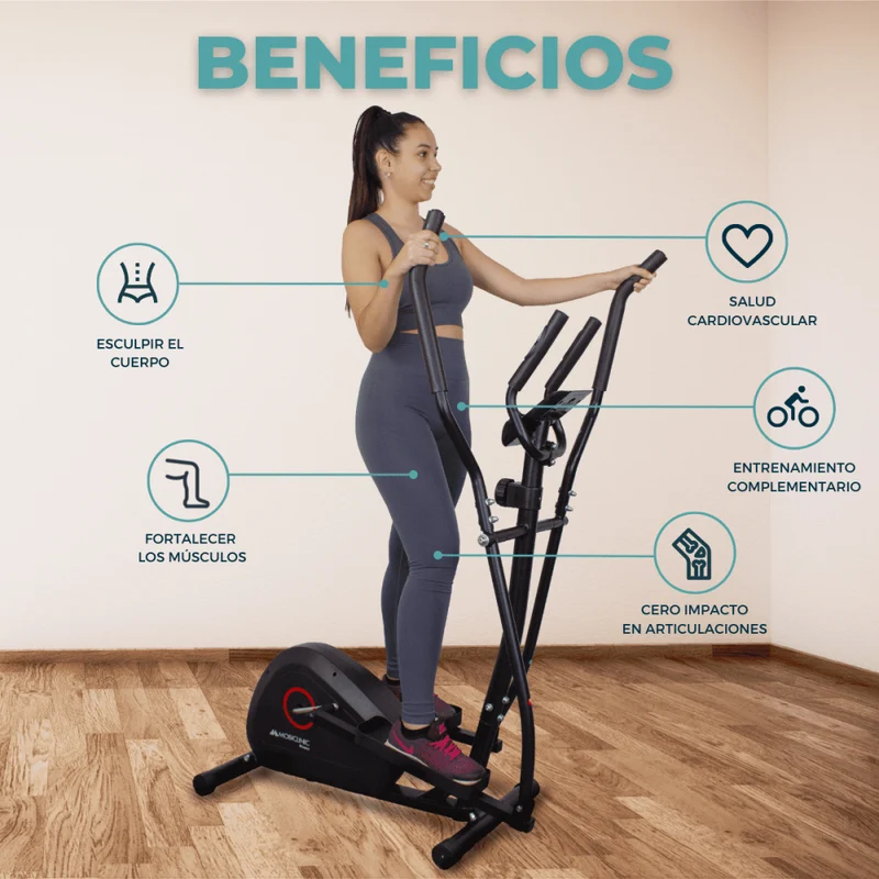 Crosstrainer | 8 Widerstände | LCD-Bildschirm | Ergonomischer Lenker | Rutschfest | Bis zu 100 kg | ATLAS | Mobiclinic