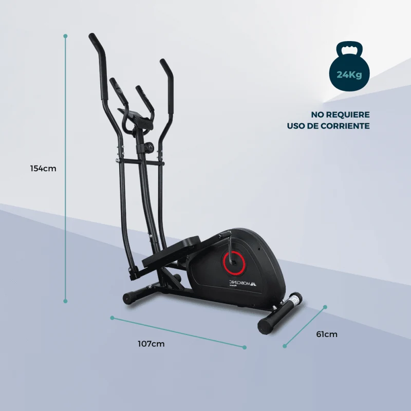 Crosstrainer | 8 Widerstände | LCD-Bildschirm | Ergonomischer Lenker | Rutschfest | Bis zu 100 kg | ATLAS | Mobiclinic