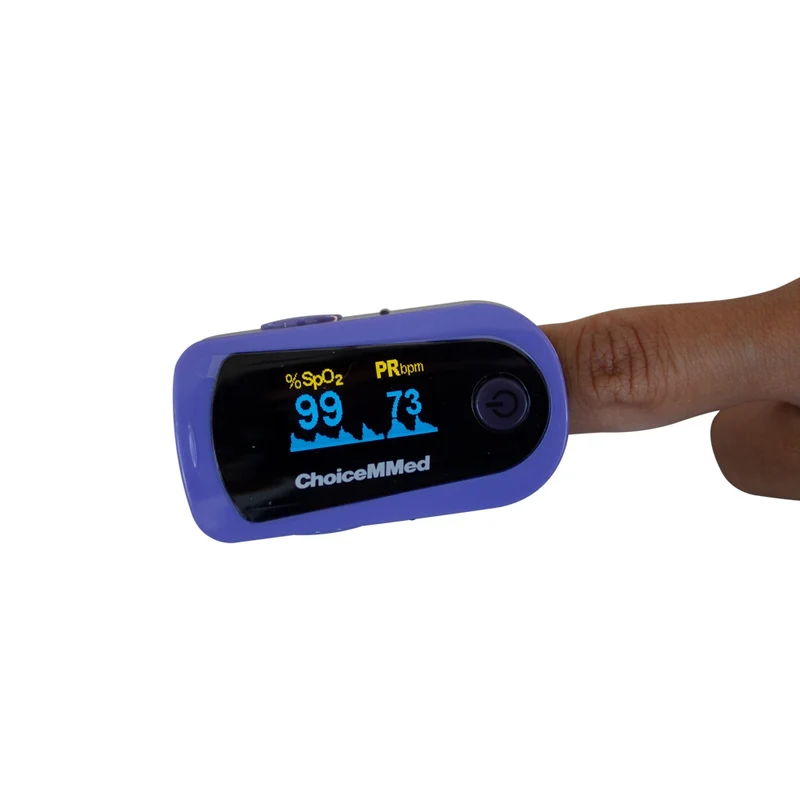 Fingerpulsoximeter | SpO2 | Plethysmographische Wellenform | OLED-Display | Mobiclinic