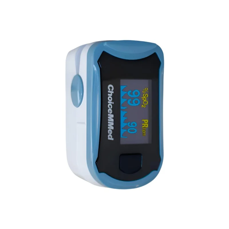 Fingerpulsoximeter | Plethysmographische Kurvenform | Herzfrequenz und SpO2 | OLED-Display | Mobiclinic