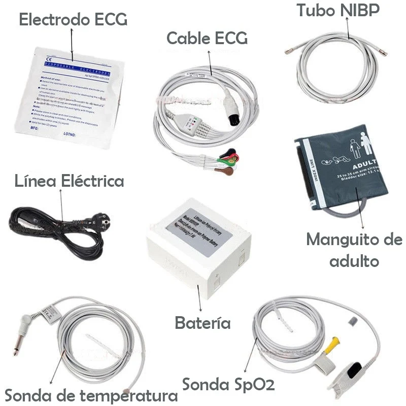 Patientenmonitor | Vitalzeichenmonitor | kompakt und mobil | HD Display | CMS8000 | Mobiclinic