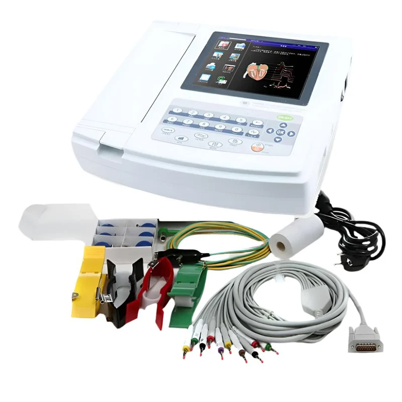 Elektrokardiograph ECG1200G 12/6/3-Kanal | EKG | Bildschirm |12 Leitungen | Mobiclinic